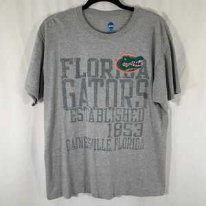 Florida Gators Shirt Size Large Grey Graphic Print Short Sleeve Crew Neck